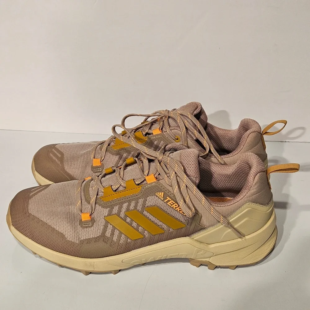 Adidas Terrex Swift R3 Hiking Shoes Mens 13 Beige Orange GZ0359 Low Top Sneaker